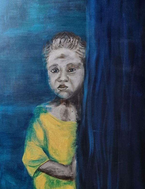 AFRICA CHILD 2022, ACRYLIC ON CANVAS 60 x 90 CM, EVA BOISEAU