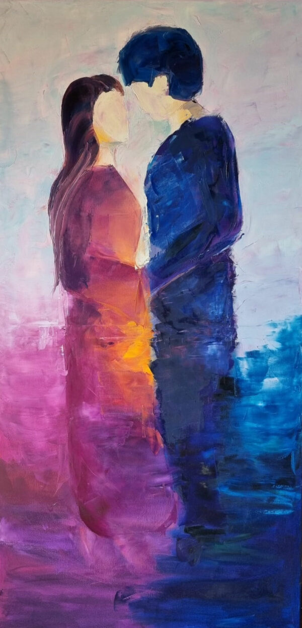 TRUE LOVE 2020, OIL ON CANVAS 70 x 140 CM, EVA BOISEAU