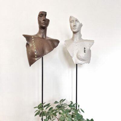 SCULPTURE/LAMP, TABLE LAMP 55 CM $ 425, FLOOR LAMP 160 CM $ 475, WALL LAMP $ 475, HER EYES COLLECTION, CATARZYNA SKAPSKA