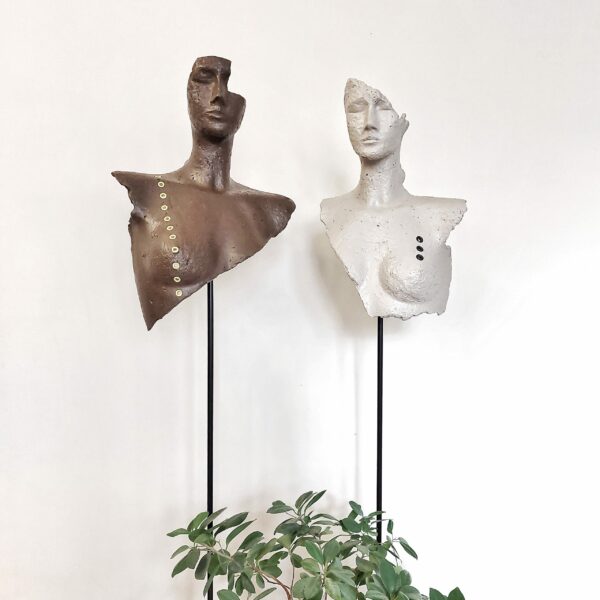 SCULPTURE/LAMP, TABLE LAMP 55 CM $ 425, FLOOR LAMP 160 CM $ 475, WALL LAMP $ 475, HER EYES COLLECTION, CATARZYNA SKAPSKA