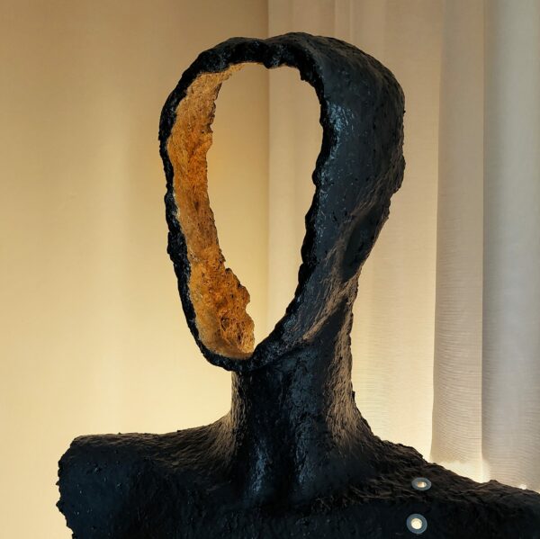 SCULPTURE/LAMP, TABLE LAMP 90 CM $ 600, FLOOR LAMP $ 650, WALL LAMP $ 575, NO FACE SHE HE COLLECTION, CATARZYNA SKAPSKA