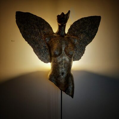 SCULPTURE/LAMP, FLOOR LAMP 190 CM $ 750, SHE WINGS COLLECTION, CATARZYNA SKAPSKA