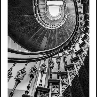 PHOTO STAIRCASE IN WROCŁAW IN OLD TOWN FRAME 20 x 30 CM, 2 VERSIONS: COLOR OR BLACK AND WHITE $ 500, MONICA GROBELNA