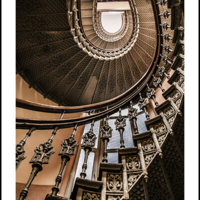 PHOTO STAIRCASE IN WROCŁAW IN OLD TOWN FRAME 20 x 30 CM, 2 VERSIONS: COLOR OR BLACK AND WHITE $ 500, MONICA GROBELNA