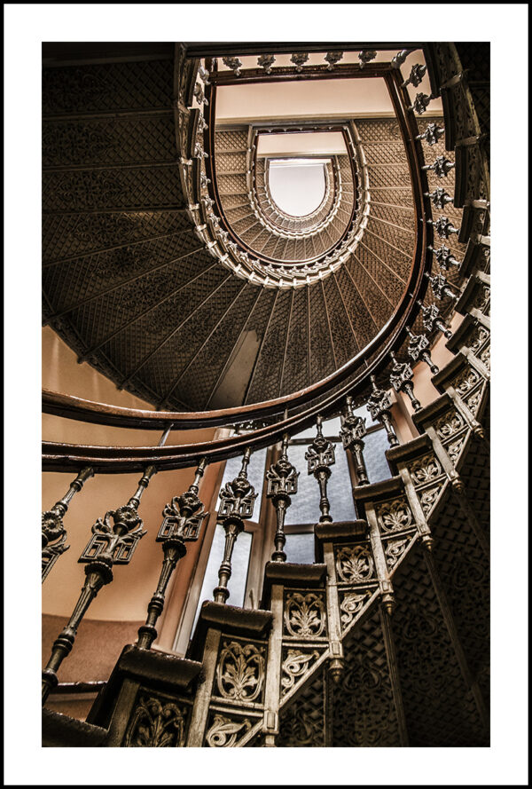 PHOTO STAIRCASE IN WROCŁAW IN OLD TOWN FRAME 20 x 30 CM, 2 VERSIONS: COLOR OR BLACK AND WHITE $ 500, MONICA GROBELNA